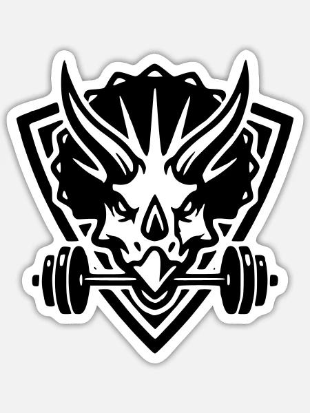 Unleash the Beast - Heavy Weightlifting Barbell - Sticker - white matte