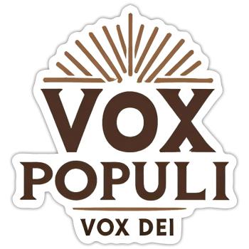 Vox Populi Sunburst Emblem - Sticker - white matte - Front