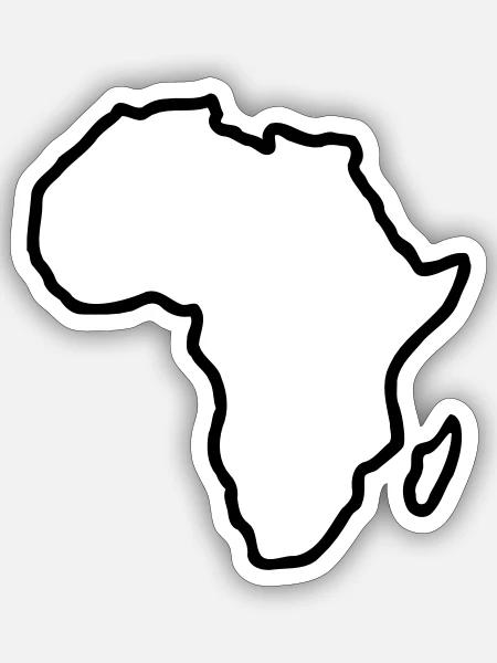 Africa - Sticker - white matte