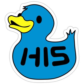 Rubber duckie his - Sticker - white matte - Front
