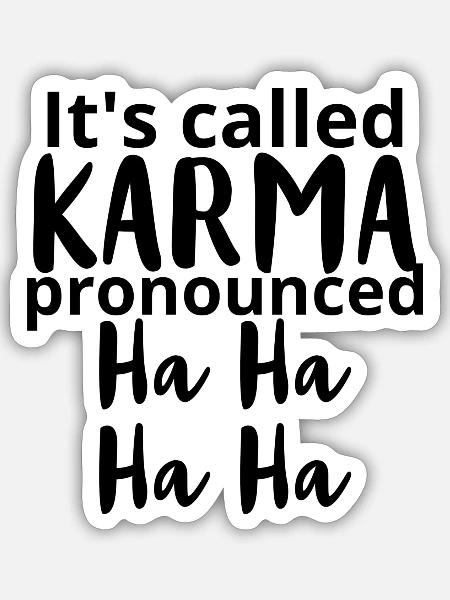 KARMA - Sticker - white matte