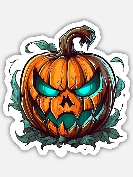 Jack-o'-Lantern - Sticker - white matte