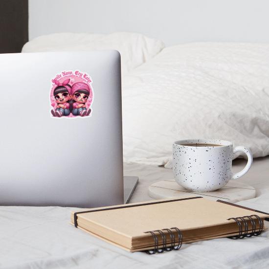Smile Now Cry Later Drama girls Chicano Art' Sticker | Spreadshirt