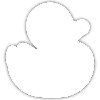 Rubber ducky - Sticker - white matte - Front