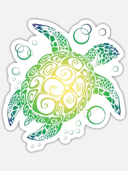 Sea Turtle - Sticker - white matte
