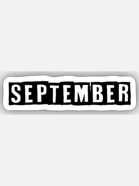 September - Sticker - white matte