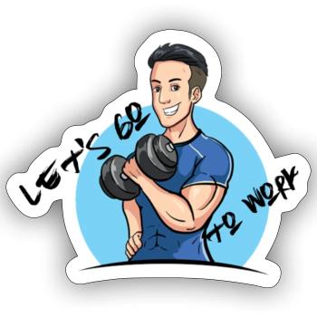 Art gym - Sticker - white matte - Front