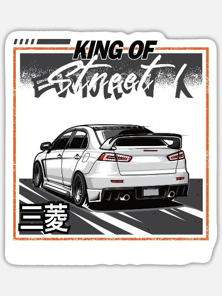 Mitsubishi Lancer Evolution 10 - Sticker - white matte