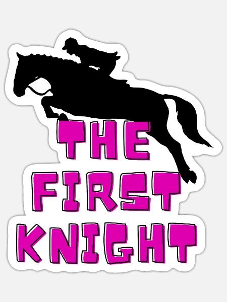 Horse The first knight - Sticker - white matte