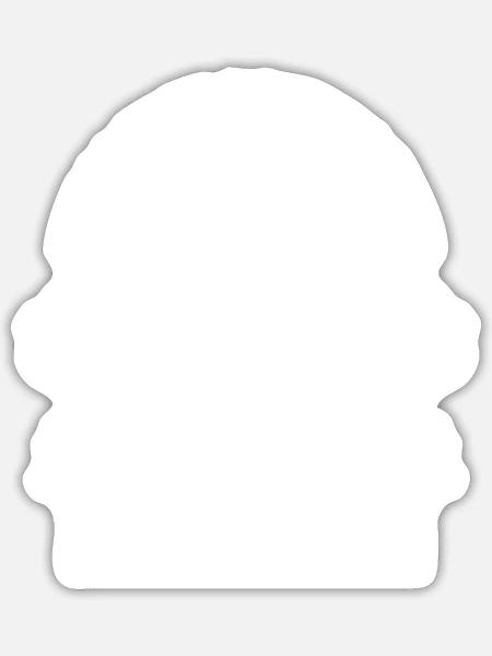 Metalcore Powerlifter Gym - Sticker - white matte