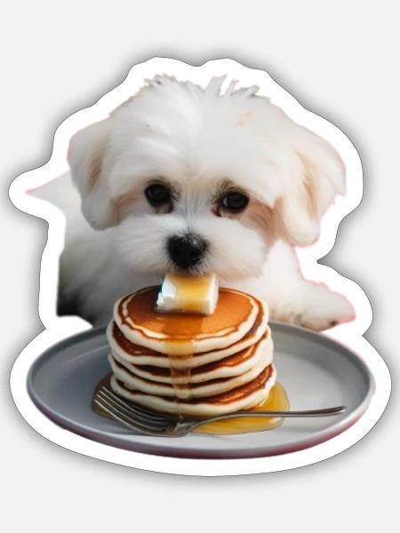 Pancakes & Dogs - Sticker - white matte