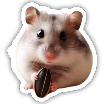 Seeds & Hamsters - Sticker - white matte - Front