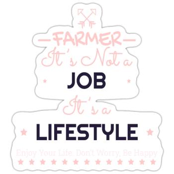 FARMER - Sticker - white matte - Front