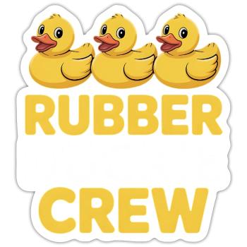 Rubber Duckie Crew - Sticker - white matte - Front