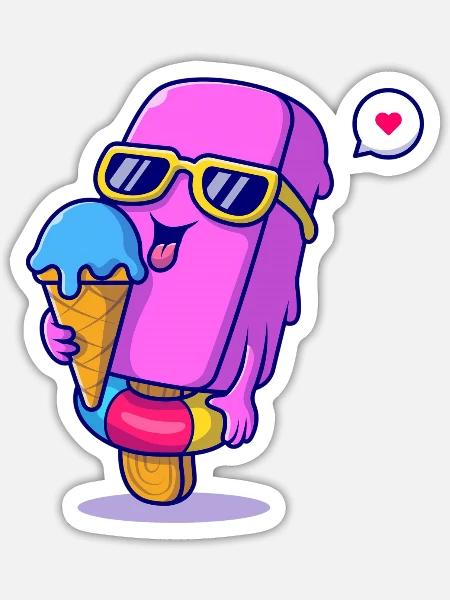 - Sticker - white matte