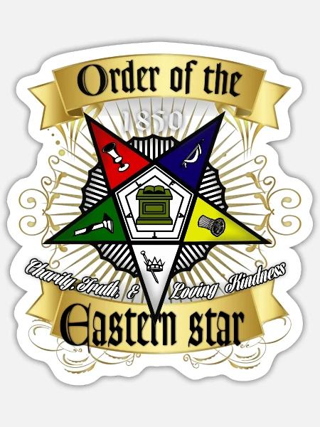 Oes Forever Order Of The Eastern Star Logo Sistar - Sticker - white matte