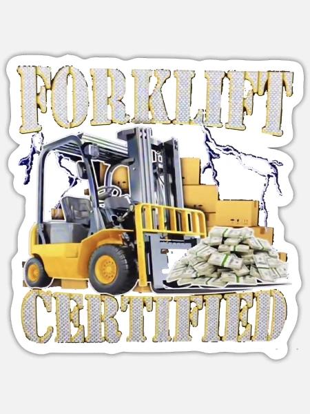 Forklift Certified - Sticker - white matte