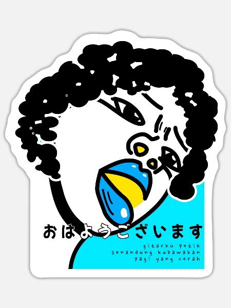 Good Morning World - Sticker - white matte