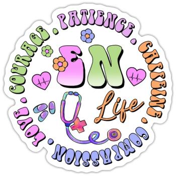 Emergency Nurse circle - Sticker - white matte - Front