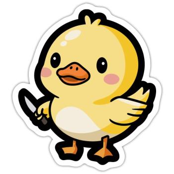 Ducky Defender - Sticker - white matte - Front