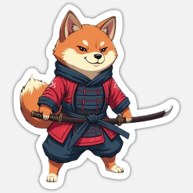 Samurai Shiba Inu – Fierce Warrior Dog' Sticker | Spreadshirt Samurai Shiba Inu – Fierce Warrior Dog' Sticker | Spreadshirt