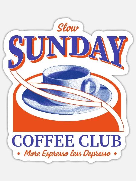 Slow Sunday Coffee Club - Sticker - white matte