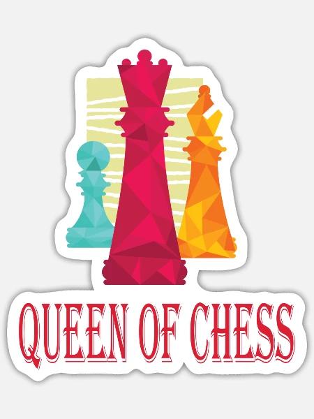 Chess Queen Of Chess - Sticker - white matte