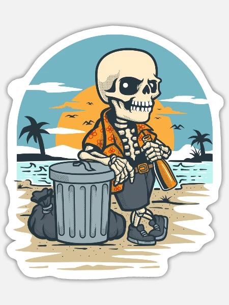 - Sticker - white matte