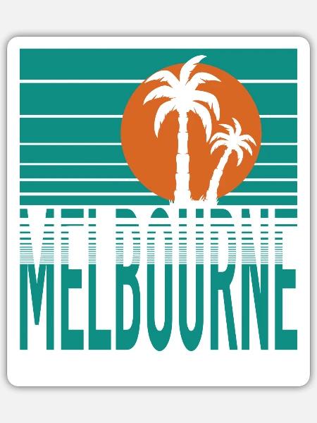Melbourne Australia - Sticker - white matte
