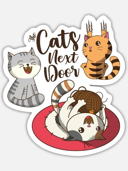 The Cats Netx Door - Sticker - white matte