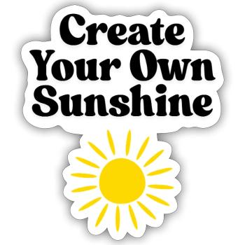 Vivid Sunburst Emblem Design - Sticker - white matte - Front