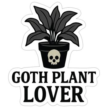 Goth Plant Skull Design - Sticker - white matte - Front