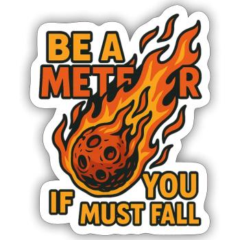 Meteor With Fireball Impact Design - Sticker - white matte - Front