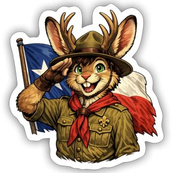 Jackalope Scout - Sticker - white matte - Front
