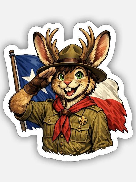 Jackalope Scout - Sticker - white matte