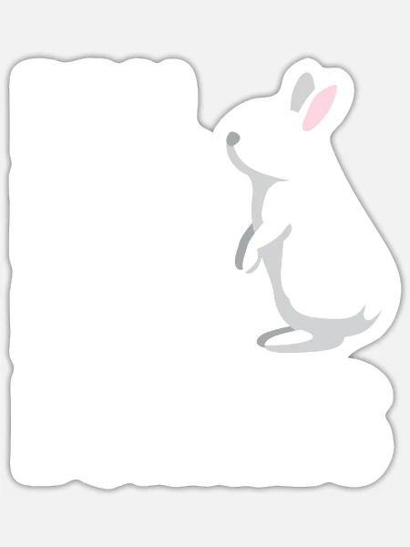 Real Men Love Bunnies hare rabbit animal bunny - Sticker - white matte