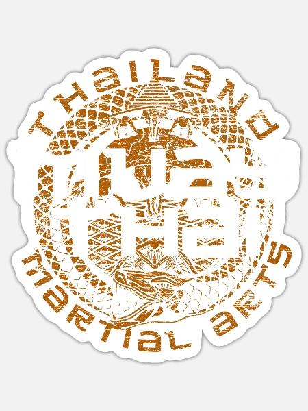 Muay Thai Thailand - Sticker - white matte