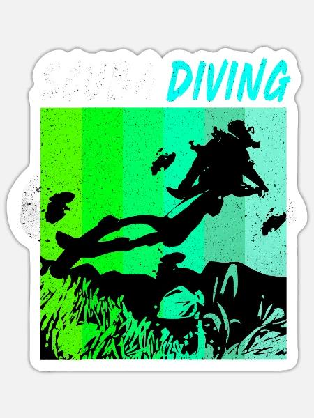 Scuba Diving - Sticker - white matte