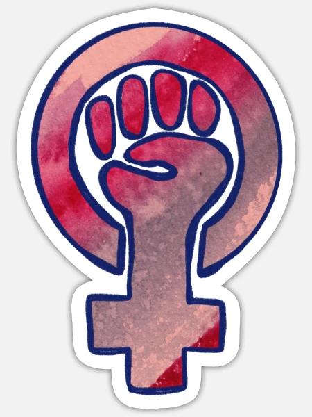 feminist symbol - Sticker - white matte