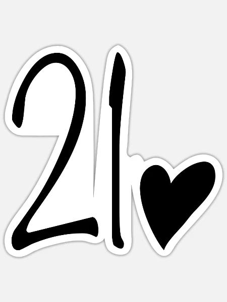 21st Birthday - Sticker - white matte