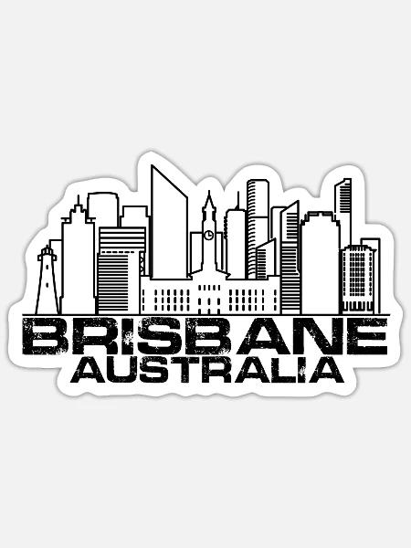 Brisbane - Sticker - white matte