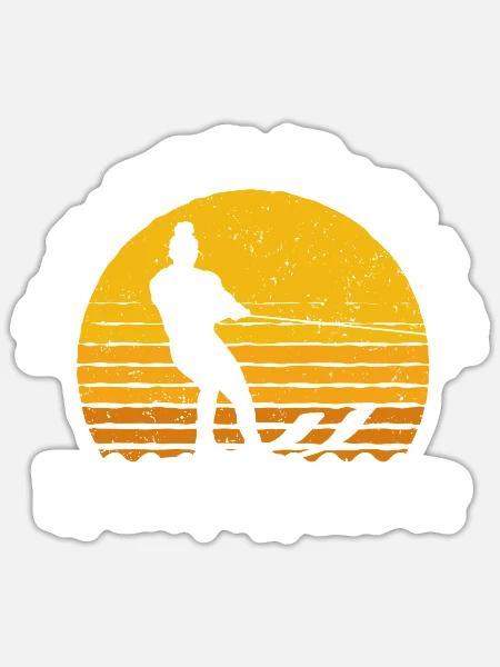 I Know I Water Ski Like A Girl, Water Skiing - Sticker - white matte