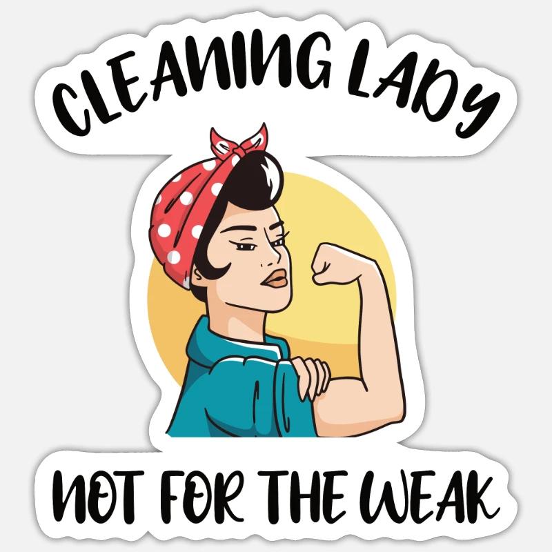 Crazy Cleaning Lady Make-up Tasche – Geschenk Für Putzfreunde, Haushälterinnen | Medium, Polyester