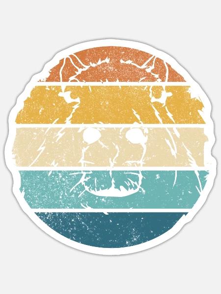 Retro Capybara Vintage Capybara - Sticker - white matte