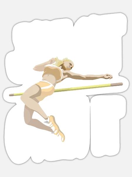 High Jump - Just Get Over It - Sticker - white matte