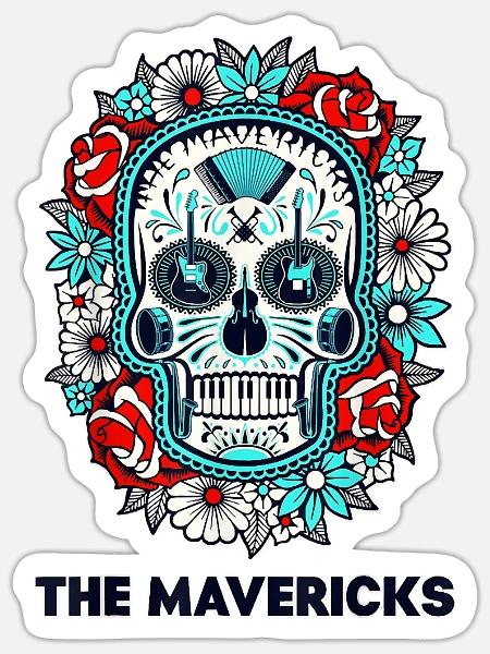 Mavericks Funny Band For Men Women - Sticker - white matte