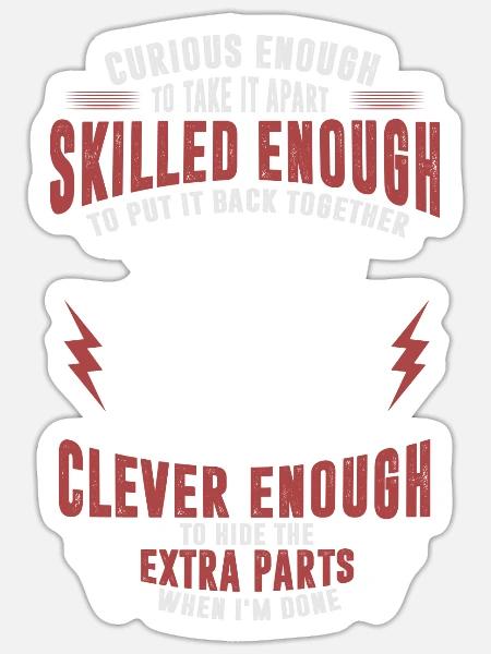 Funny Car Mechanics Quote Repairman - Sticker - white matte