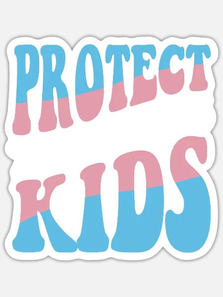 Protect Trans Kids Transgender - Sticker - white matte