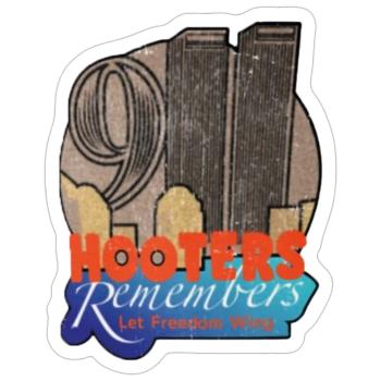 911 hooters 9/11 - Sticker - white matte - Front