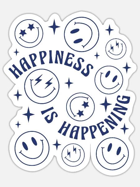 Faces Happiness - Sticker - white matte